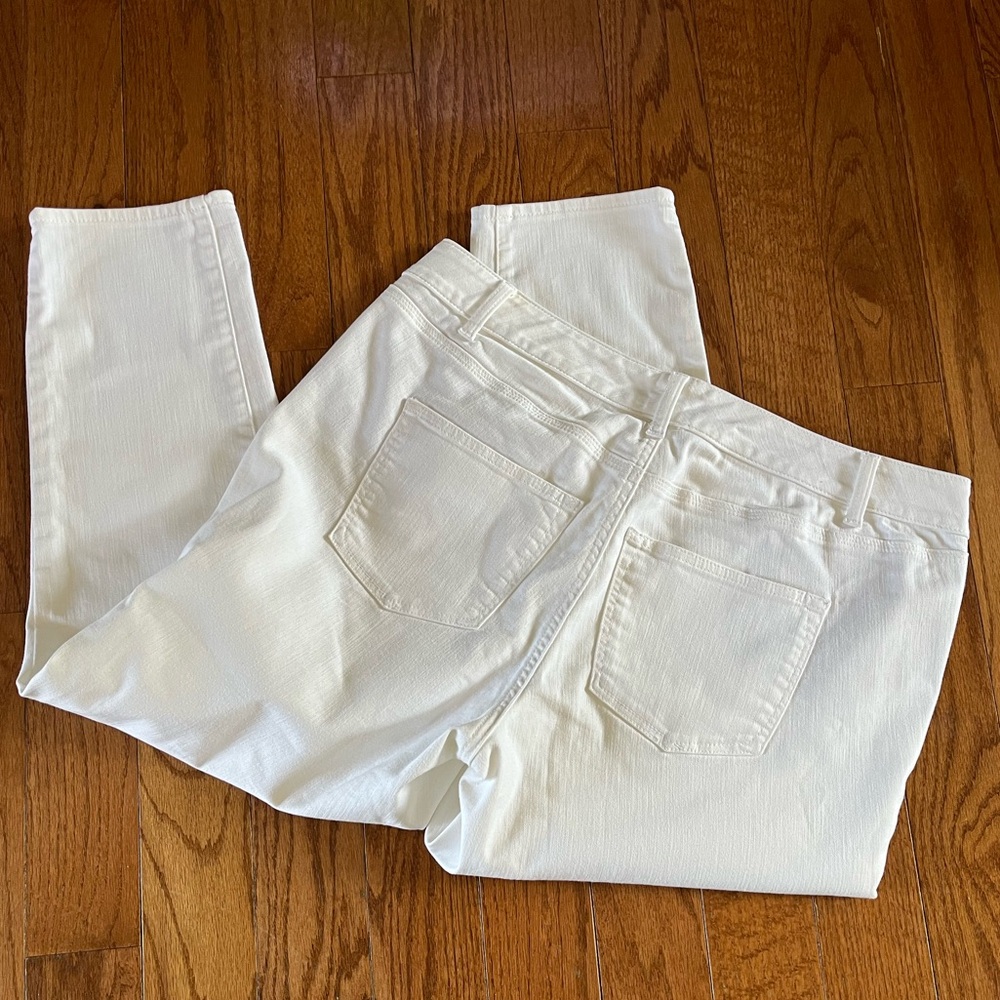 Talbots Women's Boyfriend Jeans 14P White - Picture 5 of 8